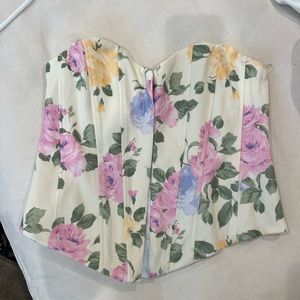 Zara floral corset top